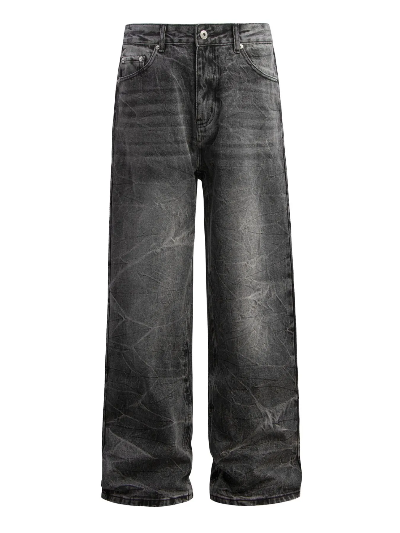 Men's Washed Wide Leg Baggy Jeans